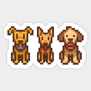 Pixel Dogs Sticker